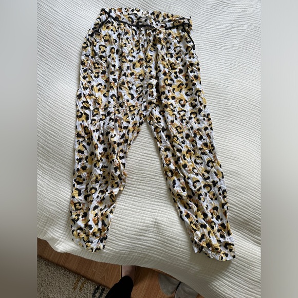 SOLD Zulu and Zephyr - leopard print light cotton pants - medium - Picture 1 of 3
